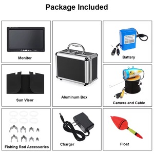 Moniteur professionnel 15M 7 pouces 1000TVL détecteur de poisson caméra vidéo de pêche sous-marine avec 12 pièces lumière de lampe à LED - Product Image 3