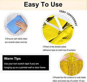 Fidanzamento baby shower sfondo metallizzato pioggia tinsel lamina frangia Cortina metalizada para <span class=keywords><strong>festa</strong></span> - Product Image 3