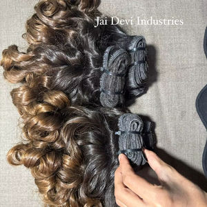 Cabello Rizado Birmano Crudo en Paquetes Sin Procesar al por Mayor, Cabello Humano Natural Indio Virgen Rizado, Extensiones de Cabello Humano - Product Image 5