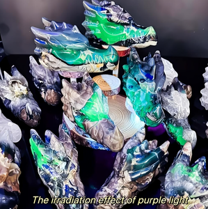 Fournitures en gros Statues de dragons polies Décoration d'intérieur Sculpture en pierre artisanale - Product Image 6