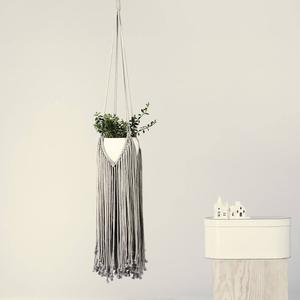 Boho Chic macramé coton suspendu support de jardinière intérieur extérieur écologique Pot de fleur décor à la main Style bohème jardin - Product Image 2