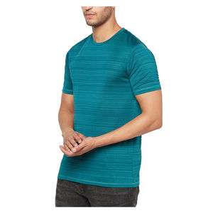 2025 T-shirt solide avec logo personnalisé pour hommes 100% coton coupe ample surdimensionné à épaules tombantes tissu tissé respirant écologique - Product Image 3