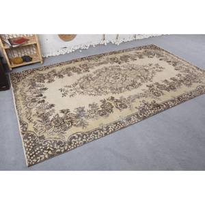 Alfombra de lana clásica Beige marrón de 5,4x9 pies, diseño turco Vintage, área grande, Patchwork rectangular para pasillo, dormitorio, respaldo de látex - Product Image 2