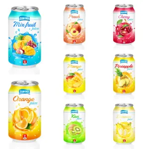 Minuman jus buah tropis mangga segar 330ml dapat minuman lunak-merek pembuatan atau Label pribadi-produsen harga terbaik
