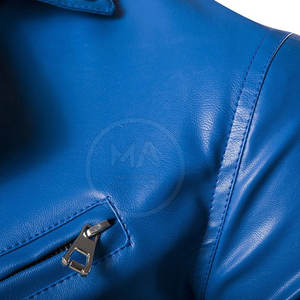 Veste en cuir de haute qualité Logo personnalisé Veste en cuir Vêtements à la mode Veste en cuir pour hommes - Product Image 4