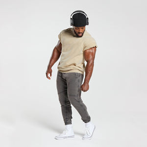 230 Gsm poids lourd t-shirt conception personnalisée blanc 100% coton col rond t-shirt hommes t-shirts t-shirt pour hommes - Product Image 6