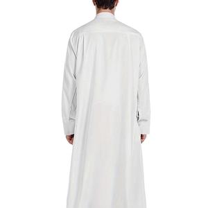 High Quality 2025 Factory Price Elegant Embroidery Casual Solid Long Robe Thobe Men Muslim Jubba for Men Arabic Ramadan Djellaba - Product Image 2