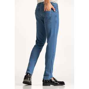 กางเกงยีนส์ทรงตรงเอวกลางสไตล์วินเทจ MN-JNS-WS24-024 ผ้ายีนส์สโตนวอช ตกแต่งลายปัก เอวสูงสไตล์วินเทจ สำหรับฤดูใบไม้ร่วงและฤดูหนาว - Product Image 6