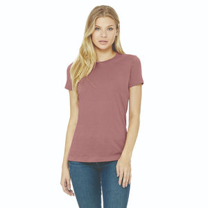 Camiseta ecológica en blanco de manga corta con cuello redondo para mujer hecha en Pakistán con camisetas de algodón orgánico - Product Image 1