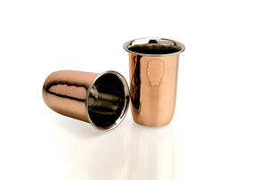 Juego de Vasos de Vidrio y Cobre de Lujo Golepait de 425 ml, Ecológico, para Restaurantes de Hoteles de Alta Gama, Bodas, Bebidas y Experiencias en Habitaciones de Huéspedes MAKREY - Product Image 2