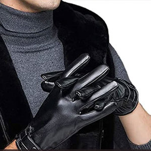 ถุงมือหนังแฟชั่นสีทึบดีไซน์ใหม่ล่าสุด - Product Image 6