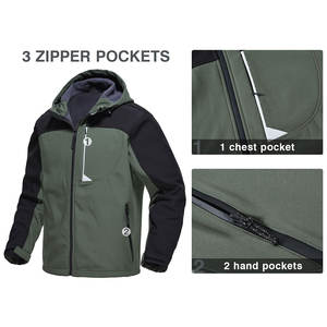 Chaqueta Softshell Ligera y Cómoda para Hombre, Chaqueta Softshell de la Mejor Calidad y Precio, Resistente al Viento, para Hombre, Servicio OEM - Product Image 4