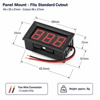 Voltmètre numérique à deux fils, Voltmètre de panneau CA à affichage LED, 220V 380V pour réseau électrique, Contrôle industriel, OEM, Personnalisation, Vente en gros, Usine