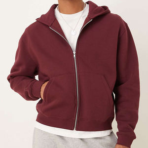 2025 Sudadera con capucha de gran tamaño en blanco de alta calidad ropa de calle moda personalizada hombres sudaderas con capucha al por mayor precio de fábrica sudaderas con cremallera completa - Product Image 5