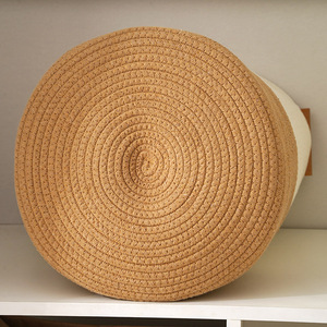 <span class=keywords><strong>Panier</strong></span> de rangement en corde de coton tissé, vente en gros, articles divers, linge, <span class=keywords><strong>panier</strong></span> à vêtements - Product Image 6