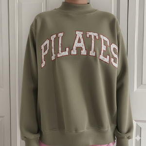 Top Moderno Holgado con Cuello Alto Simulado para Mujer, Estilo Casual para Otoño e Invierno, Ajuste Relajado, Transpirable, para Comodidad Diaria - Product Image 1