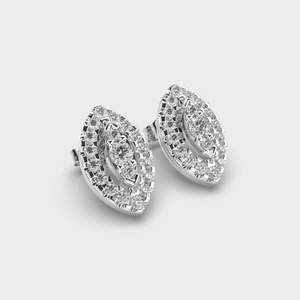 925 <b>Silver</b> Marquise Shape Cut Moissanite Diamond Push <b>Back</b> Stud <b>Earrings</b> Daily Wear Charm Stud Jewelry Findings Components - Product Image 4