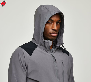 Chaqueta cortavientos para exteriores de poliéster ligera personalizada con cremallera hasta 3m chaqueta cortavientos reflectante de nailon cortavientos - Product Image 6