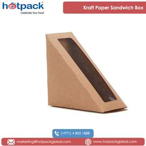 Easy to Assemble Brown Color 300 GSM <b>Thickness</b> Kraft <b>Paper</b> Sandwich Box | Customization Possible - Product Image 3