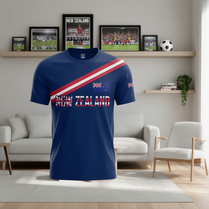 Set di Maglie da Calcio Ispirate alla Nuova Zelanda per Tifosi Blu Navy con Nome e Numero Personalizzati - Product Image 3