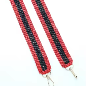 Correa ajustable moderna hecha a mano con cuentas, correa de guitarra de longitud personalizada, monedero de estrella, bordado, opción de logotipo personalizado-artesanías MD - Product Image 1