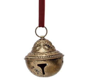 Wholesale Embroidered Christmas Festival Gold Finish Brass Metal Hanging <b>Bells</b> High Quality Handmade Modern Customizable Gifts - Product Image 3