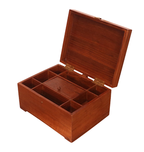 Caja de Joyería de Madera Ecológica de Última Generación con Tapas con Bisagras, Tallada a Mano, Personalizada, en Oferta, Caja de Joyería de Madera Sin Terminar - Product Image 3