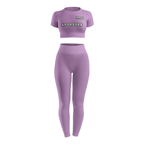 Leggings de sport pour femmes personnalisés, à séchage rapide, respirants, à taille élastique, impression par transfert thermique, uniforme de fitness professionnel - Product Image 6