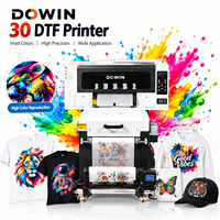Imprimante DTF compacte A3 haute précision DOWIN avec deux têtes d'impression XP600 et circulation d'encre blanche pour l'impression sur T-shirts, sweats à capuche, pantalons et casquettes