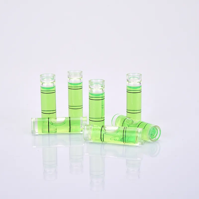 Frascos de nível quadrado de 9,5*40mm, frascos de acrílico de nível de bolha de linha dupla frascos de nível pequeno