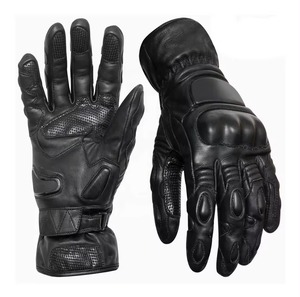 Guantes de cuero para hombre, guantes tácticos para motocross, equipo de protección para motocicleta, guantes de dedo completo para carreras, tamaño personalizado - Product Image 1
