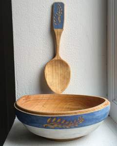 Juego de utensilios de cocina de madera de teca natural o acacia LOOKING con soporte para cuchara Juego de cucharas de cocina de madera y soporte para utensilios - Product Image 4