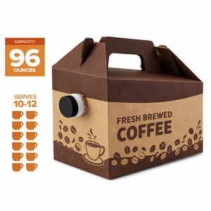 En stock: Dispensadores de café desechables de 96 oz, dispensador de bebidas calientes, portavasos de café con asa para fiestas, catering y comida para llevar. - Product Image 2