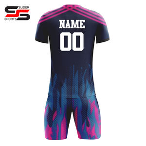Camisetas de fútbol de poliéster 100% personalizadas Ropa de fútbol transpirable Adultos Impresión digital Nombre personalizado Logotipo Servicio OEM Nuevo - Product Image 2