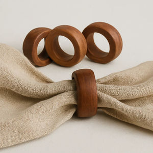 Dining Accessories Napkin Holder Handcrafted Olive Wood Napkin Ring Tissue Ring <b>For</b> Table Setting Hotel Supply On-<b>Sale</b> - Product Image 5