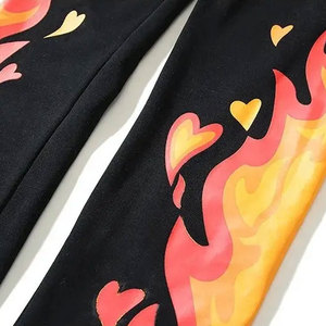 Personalizado de cintura alta Streetwear Jogging pierna ancha Mohair pantalones de chándal OEM Baggy Camo Jogger pantalones con cierre de cintura elástica - Product Image 5