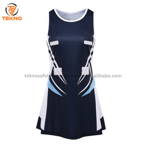 Ropa deportiva de Netball unisex de alta calidad, uniformes de Netball sublimados hechos a medida al por mayor, vestido estampado de Netball genial de poliéster - Product Image 2