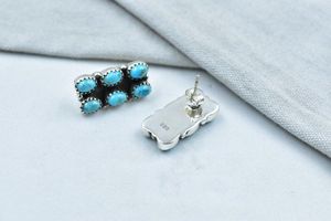 Pendientes de turquesa Mojave para mujer, joyería de piedras preciosas de estilo postal hecha a mano de plata 925 - Product Image 5