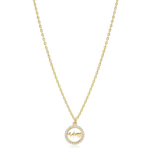 Heartbeat CZ Pierre En Gros Charme Collier 925 Argent Turc Fine Jewelry - Product Image 1