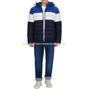 Veste d'hiver légère en nylon 100% pour hommes Nouveau design Logo personnalisable Doux Chaud et imperméable Grande taille Coton rempli - Product Image 5