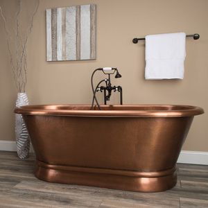 OEM Products 72 Inch Copper Double Slipper Bathtub with Rings Manufacturer Wholesaler Factory Direct Sale - Product Image 3
