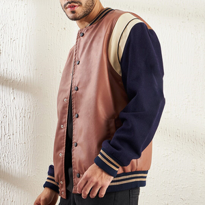 OEM Fabricant de haute qualité Hiver Laine Chenille Broderie Cuir Manches Travail Personnalisé Baseball Letterman Stand High Street - Product Image 4