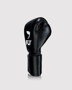 New Fight Custom <b>Black</b> <b>Velcro</b> Straps Real Leather Kick Boxing Gloves Comfort Soft Padding Punching Gloves - Product Image 2
