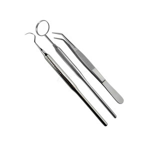 Kit d'examen dentaire 3 pièces : 1 pince collégiale manuelle, 1 manche de miroir, 1 sonde – Kit d'hygiène pour étudiants – Instruments dentaires - Product Image 4