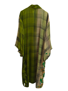 Bata de Verano, Kimono de Seda, Sari Vintage, Bata Suave para Fiesta en la Playa, Kimono de Seda Hecho a Mano en India - Product Image 5