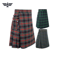 Kilts Escoceses Tradicionales con Patrón Sólido, Estilo Unisex, Algodón de Alta Calidad, Color Personalizado, Contraste de Color, Plisado
