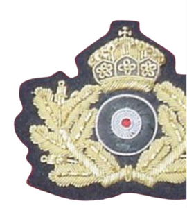 Custom Embroidered 100% <b>Wire</b> Uniform Accessories Imperial Hats <b>Wreath</b> With Crown Gold Badge - Product Image 2