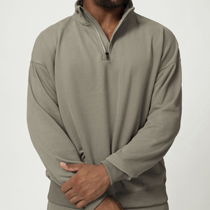 Sweat-shirts pour hommes en molleton, coupe classique, unis, décontractés, d'hiver, avec logo brodé, écologiques, à séchage rapide, respirants, personnalisables - Product Image 2