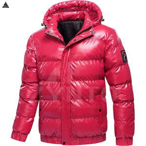 Veste à bulles d'extérieur en gros pour homme, légère, chaude, en duvet de canard, logo personnalisé, nylon, veste à bulles d'hiver pour homme - Product Image 4