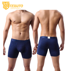 La mejor oferta de ropa interior cómoda de secado rápido para hombre, ropa interior sin costuras de algodón Spandex, Bóxer corto con estampado de logotipo a rayas personalizado Oem - Product Image 2